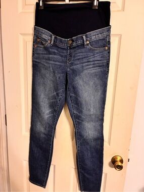 GAP Blue Skinny Maternity Jeans with Stretch Panel